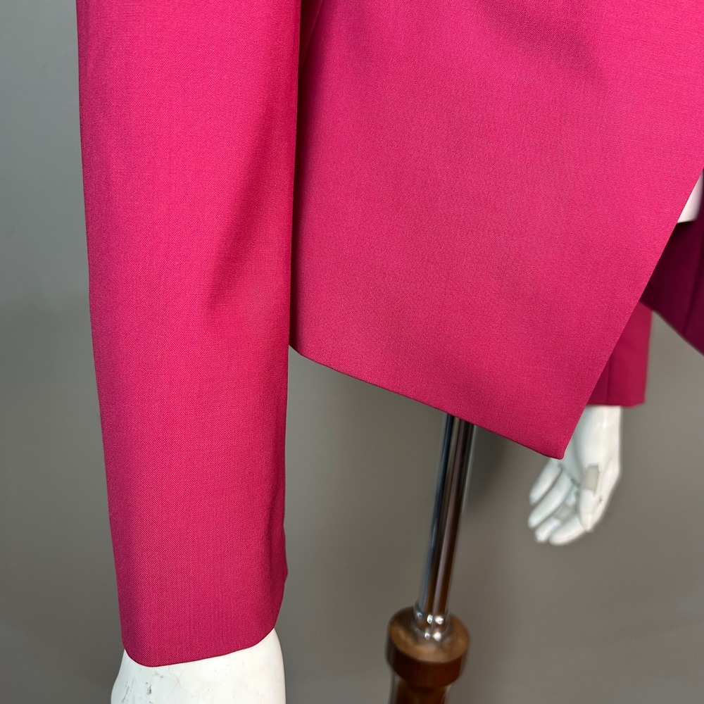 Theory Lanai Blazer size 4 Stretch Wool Blazer Open Front Office Colorful Slim - Picture 7 of 10